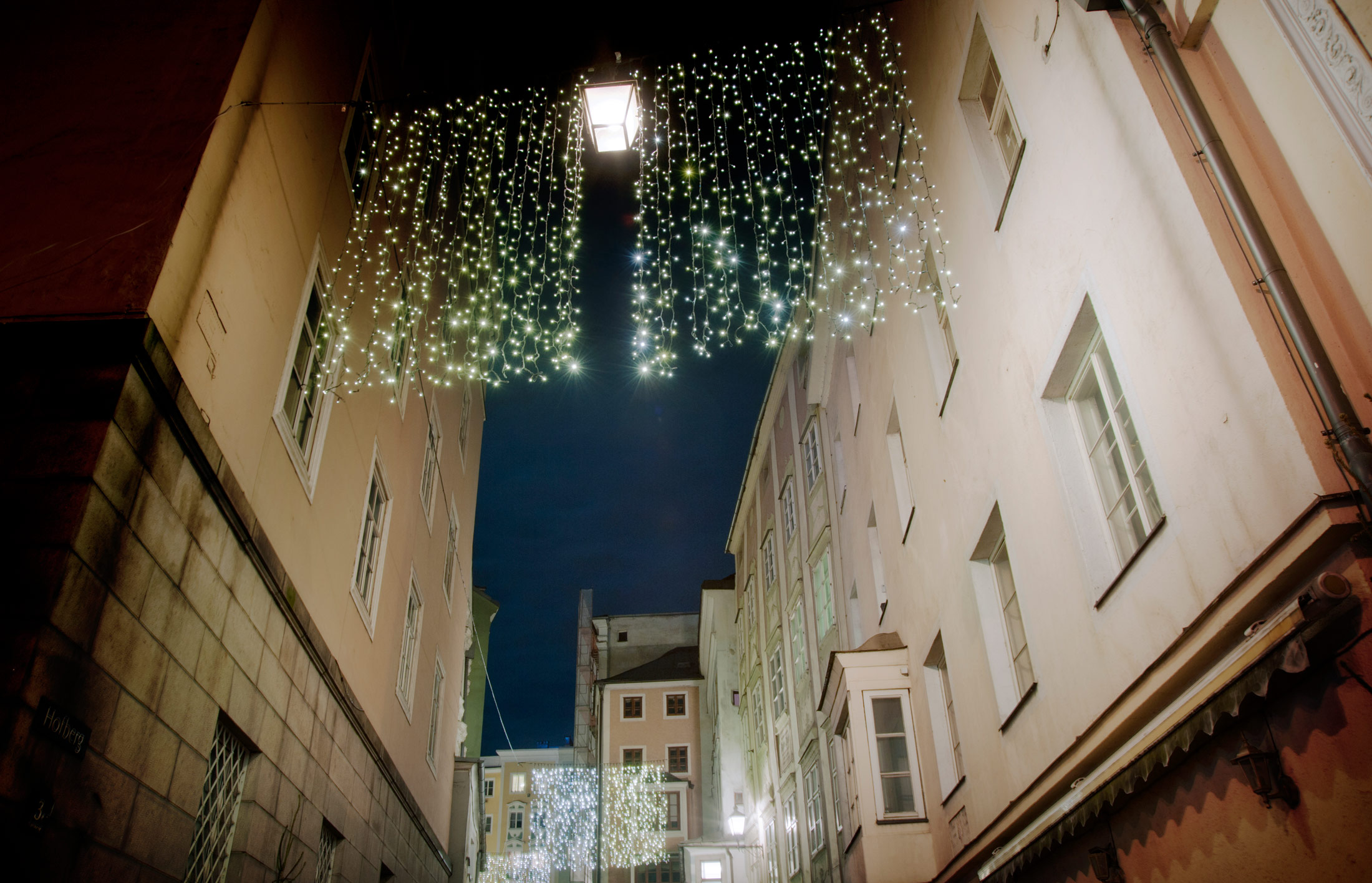 Weihnachtsbeleuchtung in der Altstadt Linz